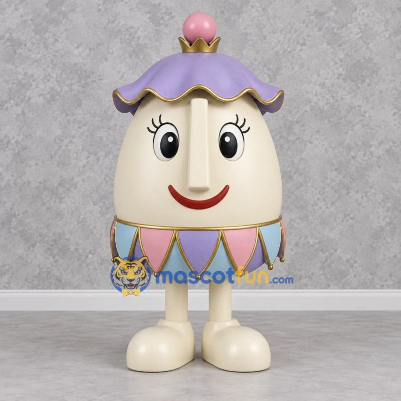 Custom Cream and Lavender Teapot Character Mascot Costume Adult Full Body Suit for Tea Parties