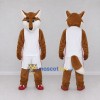 Custom Brown and White Fox in Sportswear Mascot Costume Adult Full Body Suit for Sports Events Custom Brown and White Fox in Sportswear Mascot Costume Adult Full Body Suit for Sports Events