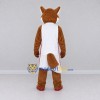Custom Brown and White Fox in Sportswear Mascot Costume Adult Full Body Suit for Sports Events Custom Brown and White Fox in Sportswear Mascot Costume Adult Full Body Suit for Sports Events