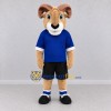 Custom Tan and Blue Ram in Sportswear Mascot Costume Adult Full Body Suit for Sports Events