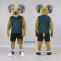 Custom Tan and Green Ram in Sportswear Mascot Costume Adult Full Body Suit for Sports Events