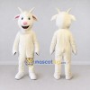 Custom Cream Goat Mascot Costume Adult Full Body Suit for Farm Events
