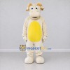 Custom Cream and Yellow Sheep Character Mascot Costume Adult Full Body Suit for School Events