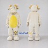 Custom Cream and Yellow Sheep Character Mascot Costume Adult Full Body Suit for School Events