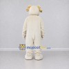 Custom Cream and Yellow Sheep Character Mascot Costume Adult Full Body Suit for School Events