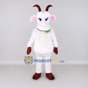 Custom White and Brown Goat Mascot Costume Adult Full Body Suit for Farm Events Custom White and Brown Goat Mascot Costume Adult Full Body Suit for Farm Events