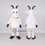 Custom White and Brown Goat Mascot Costume Adult Full Body Suit for Farm Events