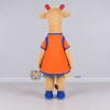 Custom Tan and Orange Goat in a Dress Mascot Costume Adult Full Body Suit for School Events Custom Tan and Orange Goat in a Dress Mascot Costume Adult Full Body Suit for School Events