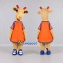 Custom Tan and Orange Goat in a Dress Mascot Costume Adult Full Body Suit for School Events