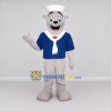 Custom Gray and Blue Seal Sailor Mascot Costume Adult Full Body Suit for Ocean Events Custom Gray and Blue Seal Sailor Mascot Costume Adult Full Body Suit for Ocean Events
