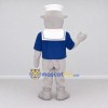 Custom Gray and Blue Seal Sailor Mascot Costume Adult Full Body Suit for Ocean Events Custom Gray and Blue Seal Sailor Mascot Costume Adult Full Body Suit for Ocean Events