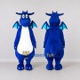 Custom Blue and White Dragon Mascot Costume Adult Full Body Suit for Theme Parties