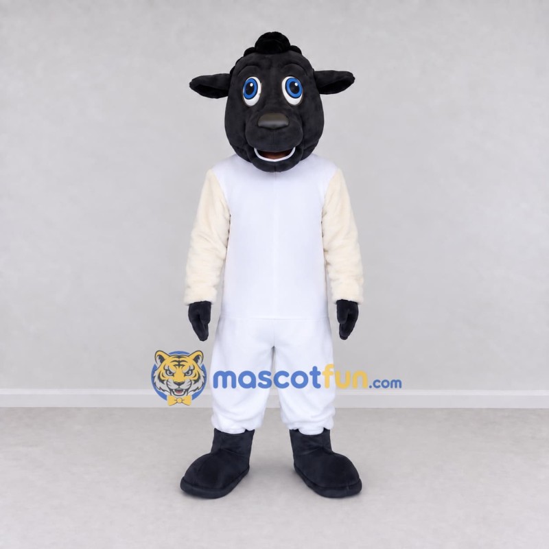 Custom Black and White Sheep Mascot Costume Adult Full Body Suit for Farm Events Custom Black and White Sheep Mascot Costume Adult Full Body Suit for Farm Events