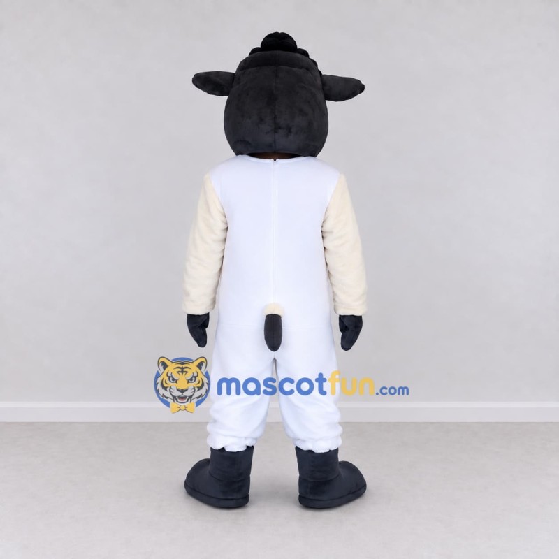 Custom Black and White Sheep Mascot Costume Adult Full Body Suit for Farm Events Custom Black and White Sheep Mascot Costume Adult Full Body Suit for Farm Events