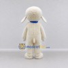 Custom Cream and Blue Lamb with a Bandana Mascot Costume Adult Full Body Suit for School Events Custom Cream and Blue Lamb with a Bandana Mascot Costume Adult Full Body Suit for School Events