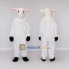 Custom White and Pink Sheep Mascot Costume Adult Full Body Suit for Farm Events Custom White and Pink Sheep Mascot Costume Adult Full Body Suit for Farm Events