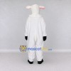 Custom White and Pink Sheep Mascot Costume Adult Full Body Suit for Farm Events Custom White and Pink Sheep Mascot Costume Adult Full Body Suit for Farm Events
