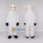 Custom White and Pink Sheep Mascot Costume Adult Full Body Suit for Farm Events