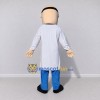 Custom White and Blue Bearded Scientist Mascot Costume Adult Full Body Suit for School Events Custom White and Blue Bearded Scientist Mascot Costume Adult Full Body Suit for School Events