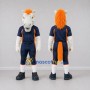 Custom White and Navy Blue Horse in Sportswear Mascot Costume Adult Full Body Suit for Sports Events