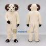 Custom Cream and Brown Ram Mascot Costume Adult Full Body Suit for Farm Events