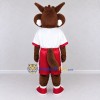 Custom Brown and Red Fox Character in Sportswear Mascot Costume Adult Full Body Suit for Sports Events Custom Brown and Red Fox Character in Sportswear Mascot Costume Adult Full Body Suit for Sports Events