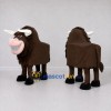 Custom Brown and White Four-Legged Bull Mascot Costume Adult Full Body Suit for Farm Events Custom Brown and White Four-Legged Bull Mascot Costume Adult Full Body Suit for Farm Events