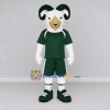 Custom White and Green Ram in Sportswear Mascot Costume Adult Full Body Suit for Sports Events Custom White and Green Ram in Sportswear Mascot Costume Adult Full Body Suit for Sports Events