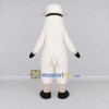Custom White Sheep in Goggles Mascot Costume Adult Full Body Suit for Winter Events Custom White Sheep in Goggles Mascot Costume Adult Full Body Suit for Winter Events