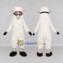 Custom White Sheep in Goggles Mascot Costume Adult Full Body Suit for Winter Events