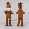 Custom Brown and Cream Horse with Horseshoe Hooves Mascot Costume Adult Full Body Suit for Farm Events Custom Brown and Cream Horse with Horseshoe Hooves Mascot Costume Adult Full Body Suit for Farm Events