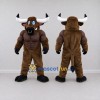 Custom Brown and White Muscular Bull Mascot Costume Adult Full Body Suit for Sports Events