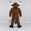 Custom Brown and White Muscular Bull Mascot Costume Adult Full Body Suit for Sports Events