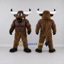 Custom Brown and White Muscular Bull Mascot Costume Adult Full Body Suit for Sports Events