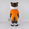 Custom Brown and Orange Leopard in Sportswear Mascot Costume Adult Full Body Suit for Sports Events Custom Brown and Orange Leopard in Sportswear Mascot Costume Adult Full Body Suit for Sports Events