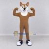 Custom Brown and White Dog Mascot Costume Adult Full Body Suit for Community Events Custom Brown and White Dog Mascot Costume Adult Full Body Suit for Community Events