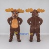 Custom Brown and Tan Moose Mascot Costume Adult Full Body Suit for Wildlife Events Custom Brown and Tan Moose Mascot Costume Adult Full Body Suit for Wildlife Events