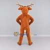 Custom Brown and Red Reindeer with a Bow Mascot Costume Adult Full Body Suit for Christmas Events Custom Brown and Red Reindeer with a Bow Mascot Costume Adult Full Body Suit for Christmas Events