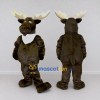 Custom Dark Brown and Cream Moose Mascot Costume Adult Full Body Suit for Wildlife Events