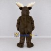 Custom Dark Brown and Cream Moose Mascot Costume Adult Full Body Suit for Wildlife Events