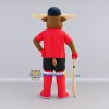Custom Brown and Red Moose in Hockey Sportswear Mascot Costume Adult Full Body Suit for Sports Events Custom Brown and Red Moose in Hockey Sportswear Mascot Costume Adult Full Body Suit for Sports Events