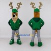 Custom Brown and Green Deer in a Tracksuit Mascot Costume Adult Full Body Suit for Sports Events Custom Brown and Green Deer in a Tracksuit Mascot Costume Adult Full Body Suit for Sports Events