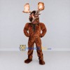 Custom Brown Moose Mascot Costume Adult Full Body Suit for Wildlife Events
