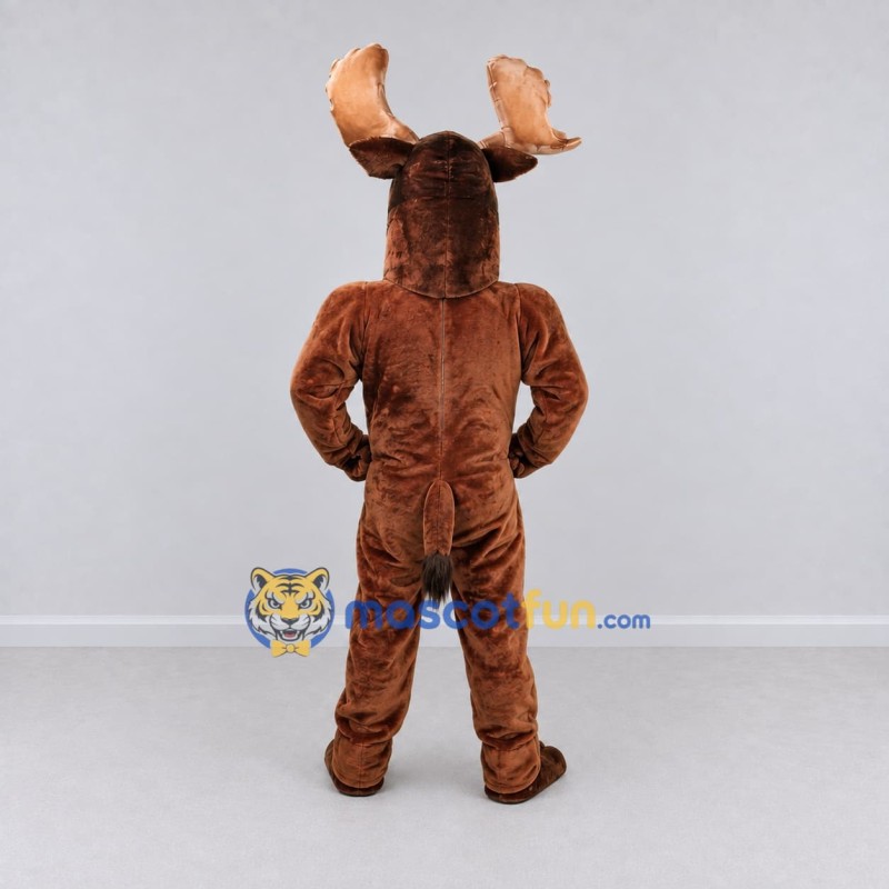 Custom Brown Moose Mascot Costume Adult Full Body Suit for Wildlife Events