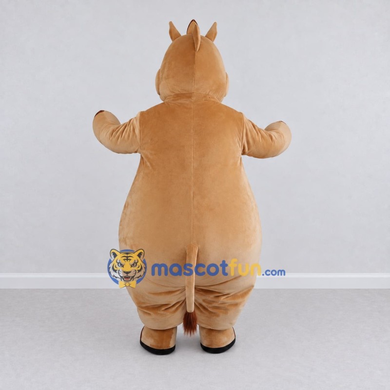 Custom Tan Horse Character Mascot Costume Adult Full Body Suit for Farm Events Custom Tan Horse Character Mascot Costume Adult Full Body Suit for Farm Events