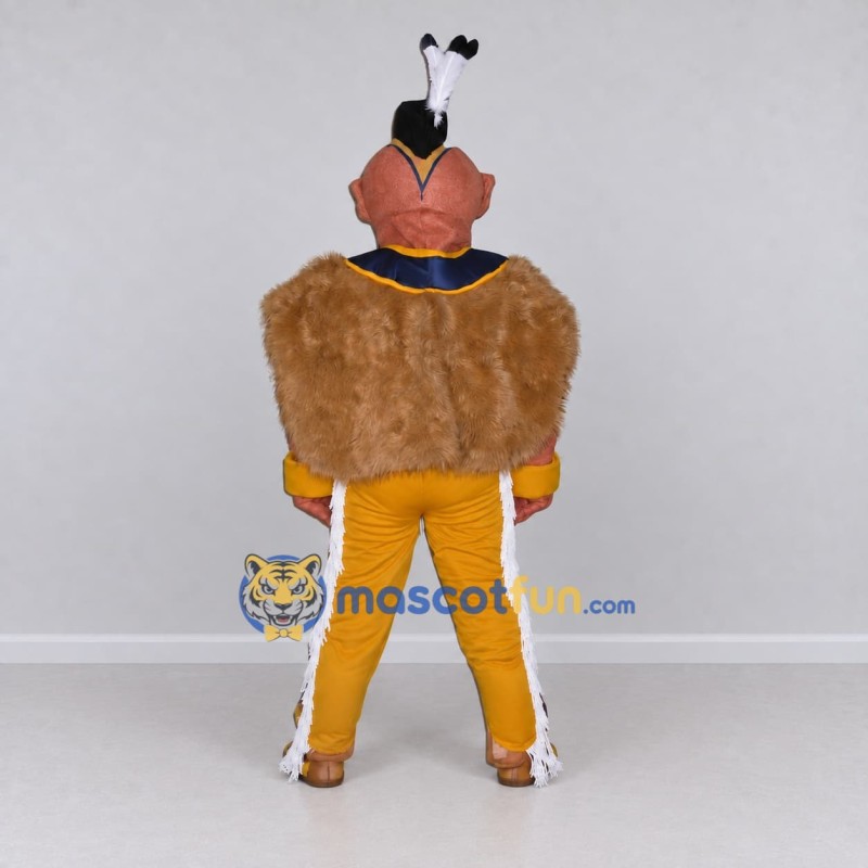 Custom Brown and Yellow Fantasy Warrior Character Mascot Costume Adult Full Body Suit for Theme Parties Custom Brown and Yellow Fantasy Warrior Character Mascot Costume Adult Full Body Suit for Theme Parties