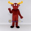 Custom Burgundy and Yellow Moose Character Mascot Costume Adult Full Body Suit for School Events Custom Burgundy and Yellow Moose Character Mascot Costume Adult Full Body Suit for School Events