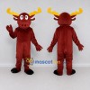 Custom Burgundy and Yellow Moose Character Mascot Costume Adult Full Body Suit for School Events Custom Burgundy and Yellow Moose Character Mascot Costume Adult Full Body Suit for School Events