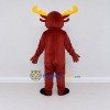 Custom Burgundy and Yellow Moose Character Mascot Costume Adult Full Body Suit for School Events Custom Burgundy and Yellow Moose Character Mascot Costume Adult Full Body Suit for School Events