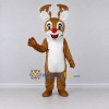 Custom Brown and White Red-Nosed Reindeer Mascot Costume Adult Full Body Suit for Christmas Events Custom Brown and White Red-Nosed Reindeer Mascot Costume Adult Full Body Suit for Christmas Events